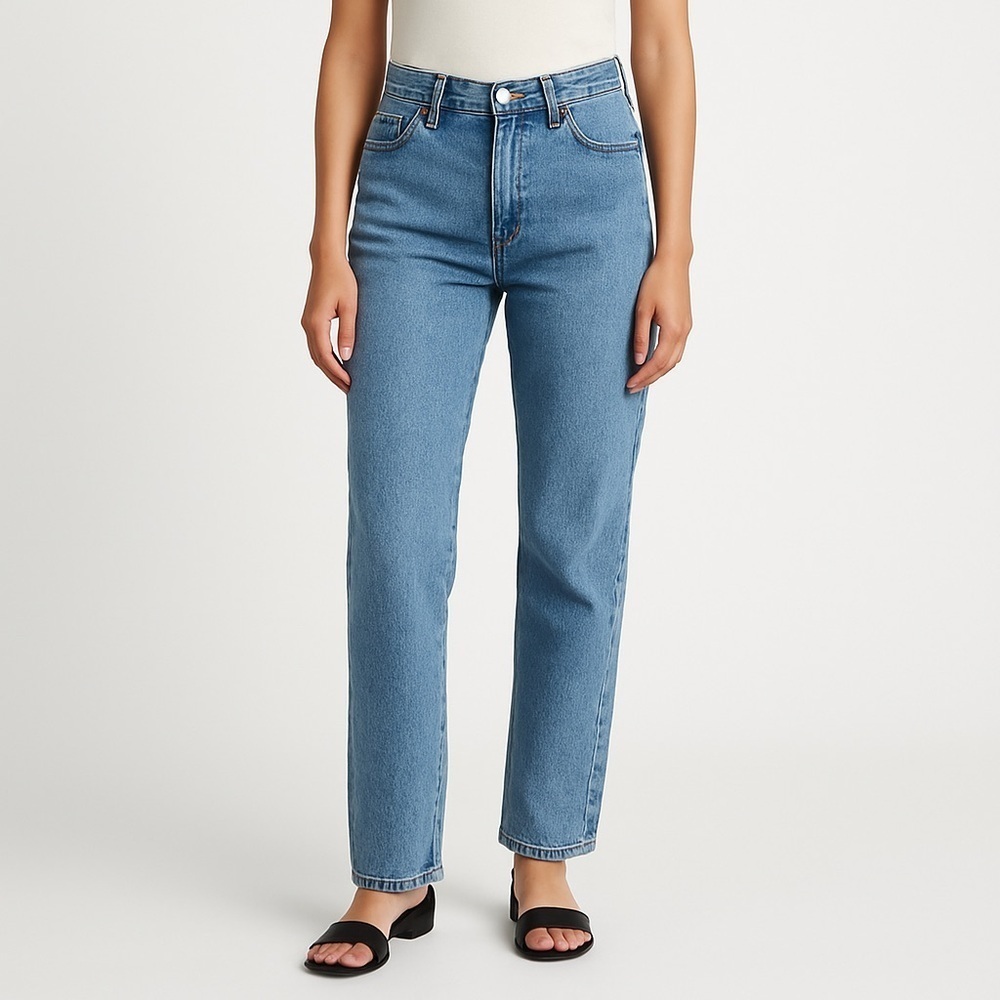 Lauren Jeans Co vintage straight leg rigid cotton denim classic jeans size 4